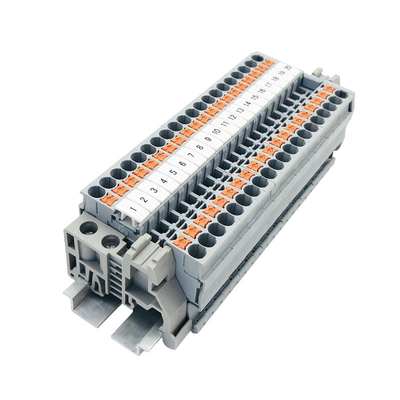 PT 2.5 Din Connettore montato su rotaia Push In Connection Spring Clamp Terminal Blocks Kit