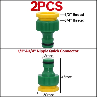 Pollice rapido di plastica degli accessori 1/2 dell'adattatore del tubo flessibile del connettore del rubinetto del tubo flessibile dell'acqua del giardino a 3/4 pollici