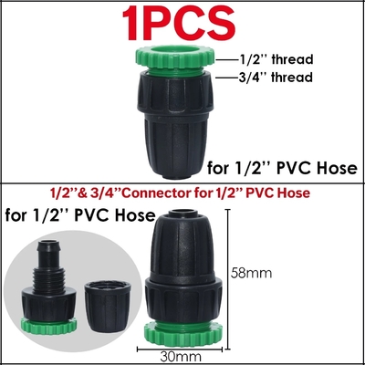 Pollice rapido di plastica degli accessori 1/2 dell'adattatore del tubo flessibile del connettore del rubinetto del tubo flessibile dell'acqua del giardino a 3/4 pollici