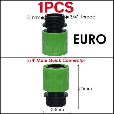 Pollice rapido di plastica degli accessori 1/2 dell'adattatore del tubo flessibile del connettore del rubinetto del tubo flessibile dell'acqua del giardino a 3/4 pollici