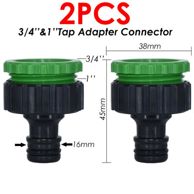 Pollice rapido di plastica degli accessori 1/2 dell'adattatore del tubo flessibile del connettore del rubinetto del tubo flessibile dell'acqua del giardino a 3/4 pollici
