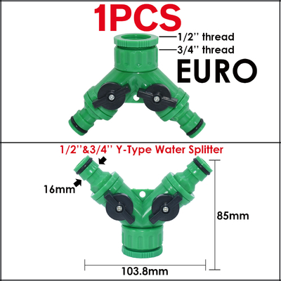Pollice rapido di plastica degli accessori 1/2 dell'adattatore del tubo flessibile del connettore del rubinetto del tubo flessibile dell'acqua del giardino a 3/4 pollici