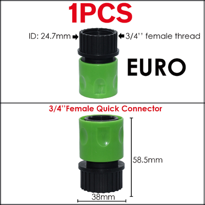 Pollice rapido di plastica degli accessori 1/2 dell'adattatore del tubo flessibile del connettore del rubinetto del tubo flessibile dell'acqua del giardino a 3/4 pollici