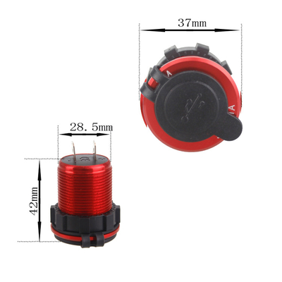 Incavo di potere doppio dell'adattatore dello sbocco del caricatore di USB 4.8A per la nave automatica 12-24V impermeabile del camion del motociclo