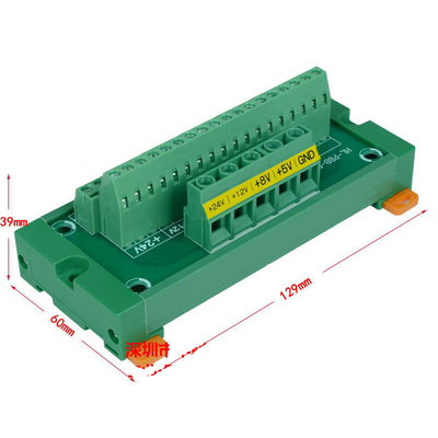 Fonte dell'alimentazione elettrica di CC 24V 8V 12V 5V che fissa il bordo di sblocco dei blocchetti terminali del separatore di distribuzione