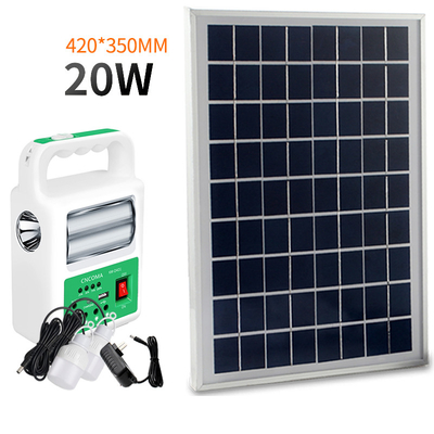 Lampada portatile del pannello 2 LED della Banca di energia solare con il sistema di illuminazione di emergenza del caricabatteria del cavo di USB