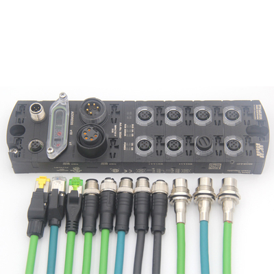 Il cavo a catena M12 di resistenza flessibile alla rete Ethernet della spina RJ45 cabla il carceriere del cablaggio Cat6