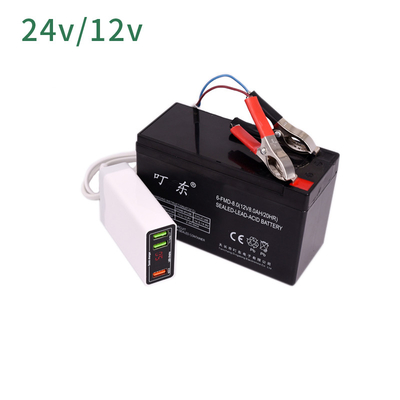 Convertitore di CC del camion del motociclo con la clip di batteria 12V 24V all'adattatore di potere del caricatore di 5V QC3.0 USB