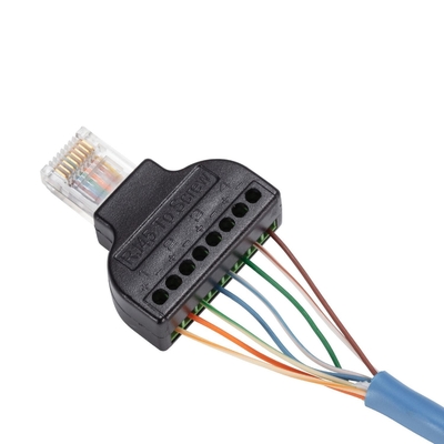 RJ45 maschio 8P8C a 8 Pin Screw Terminal Block Adapter per la video soluzione del CCTV
