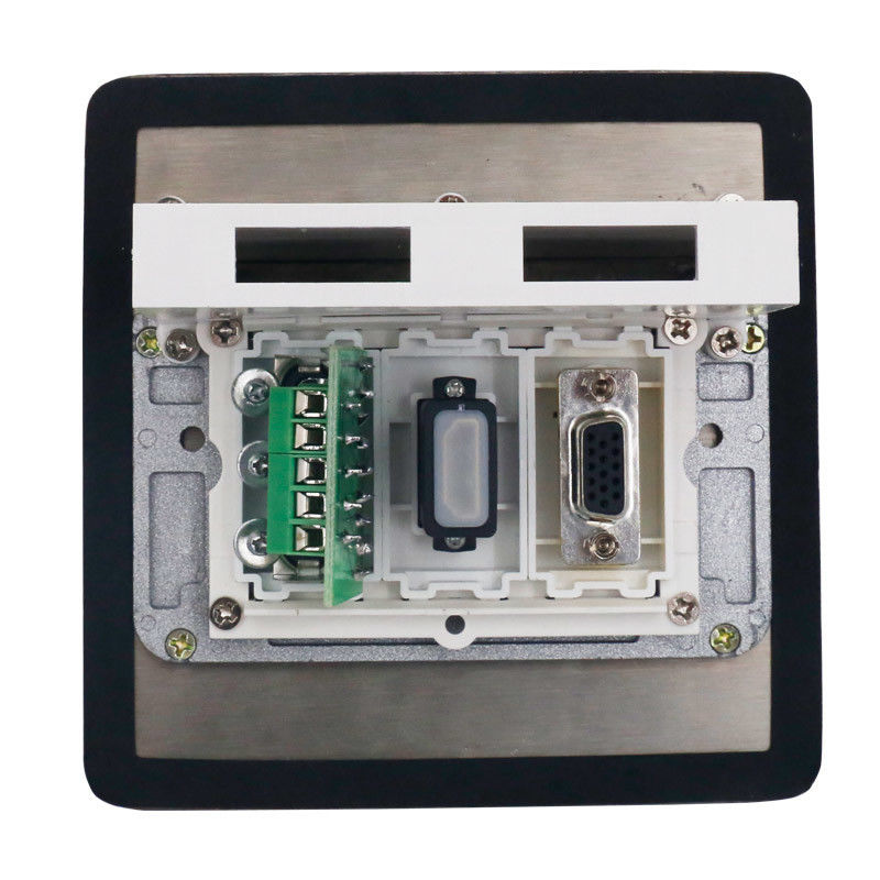 Tipo aperto scatola di distribuzione a terra di acciaio inossidabile di combinazione di Modulars di multimedia degli incavi del pavimento impermeabile