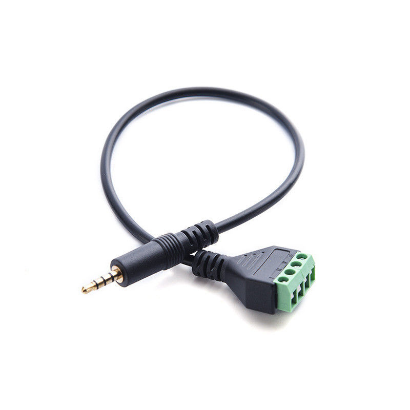 spina maschio della cuffia stereo 4-Pole di 3.5mm audio per avvitare per blocchetto terminali il cavo di espansione di adattatore