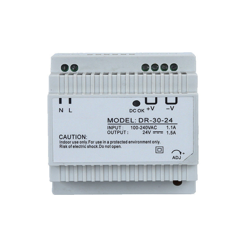 Alimentazione elettrica di modo di commutazione della ferrovia di baccano dell'uscita di CC di DR-30-24 24W 24V 1.5A
