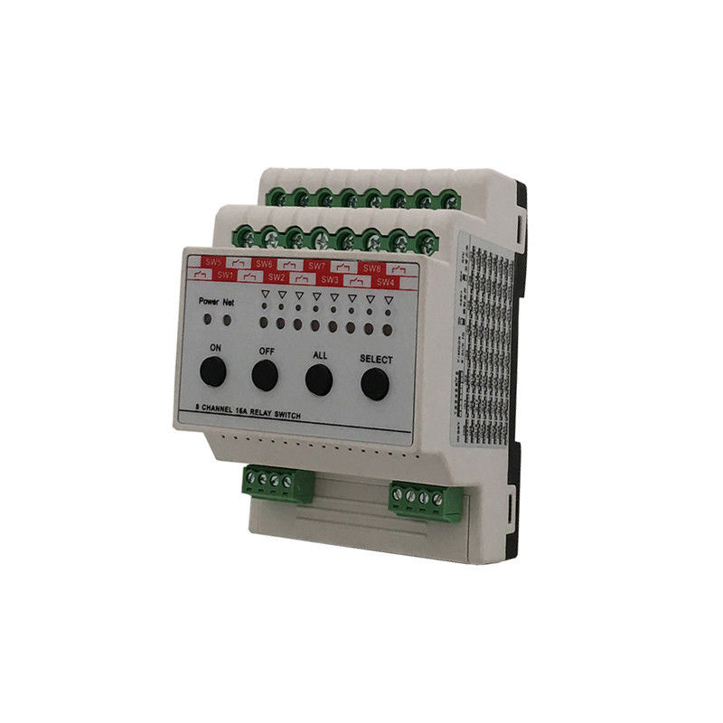 Modo 16A del modulo di commutatore del relè dell'unità di controllo di illuminazione dello Smart Home 8 in conformità con il protocollo di RS485 Modbus