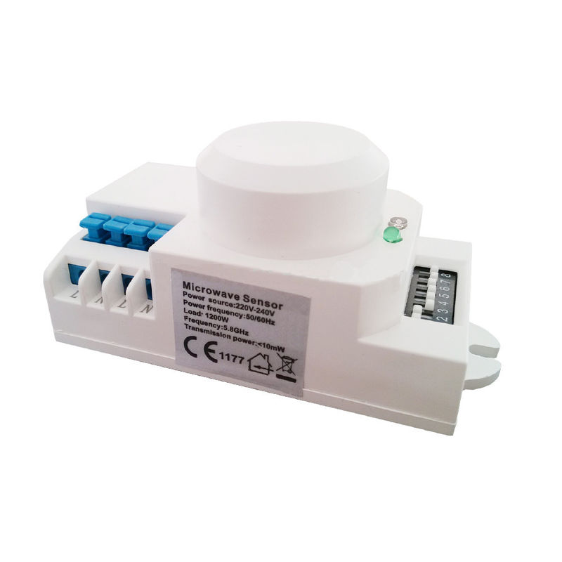 Il corpo di CA 110V/220V 5.8GHz del sensore di radar a microonde fa segno all'interruttore della luce del rivelatore di HF