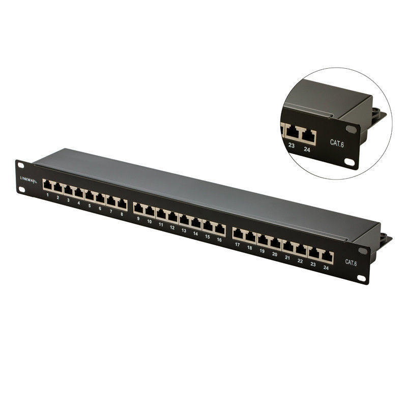 24 quadri d'interconnessione di Pacthpanel UTP RJ45 del porto Cat6 x a 19 pollici Rackmount 1U