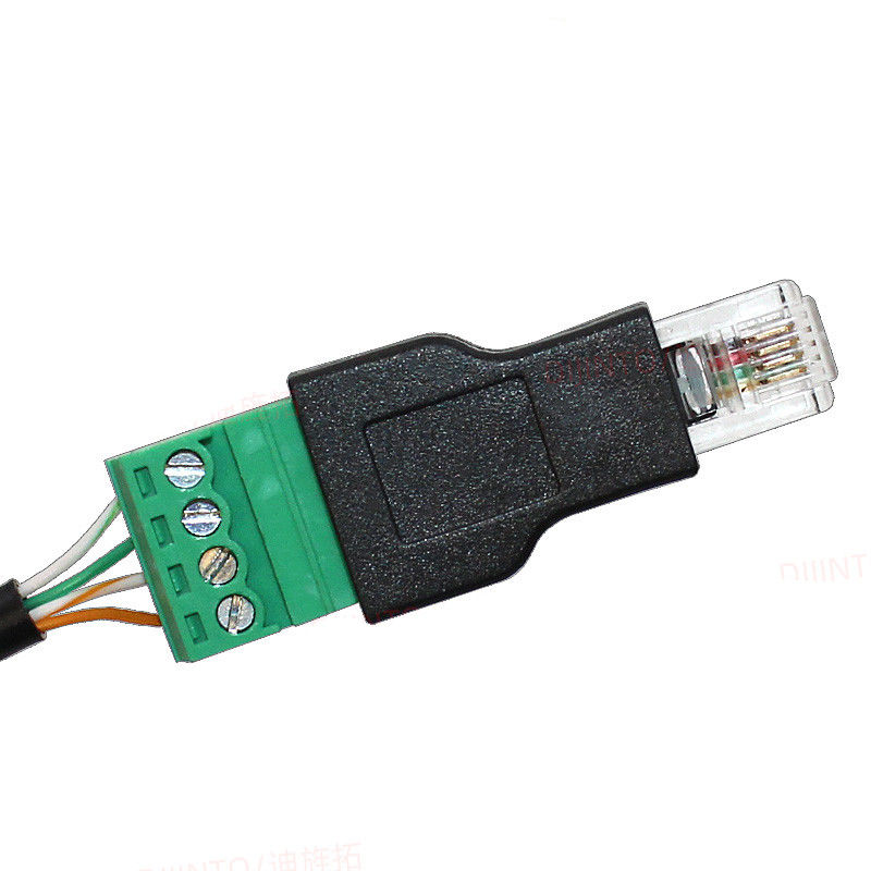 Spine modulari del connettore maschio di RJ11 6P4C a 4 Pin Screw Terminal Blocks Adapter