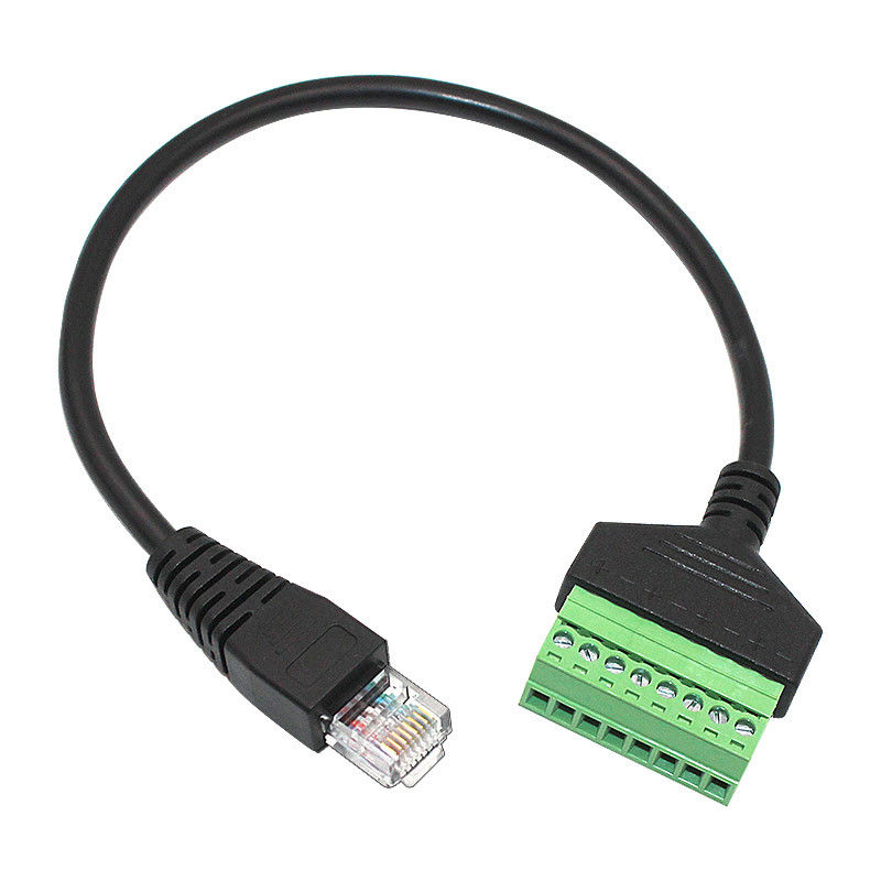 Connettore del maschio o femminile RJ45 8P8C al cavo 30cm di 8 Pin Screw Terminals Converter Adapter lungamente