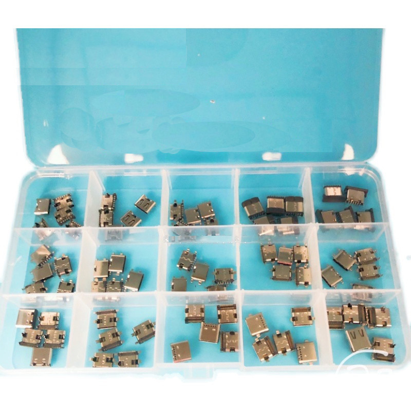 Tipo recipiente femminile 75pcs 120pcs dell'incavo del connettore 6P 16P 24P del corredo di riparazione del porto di C Charing USB-C