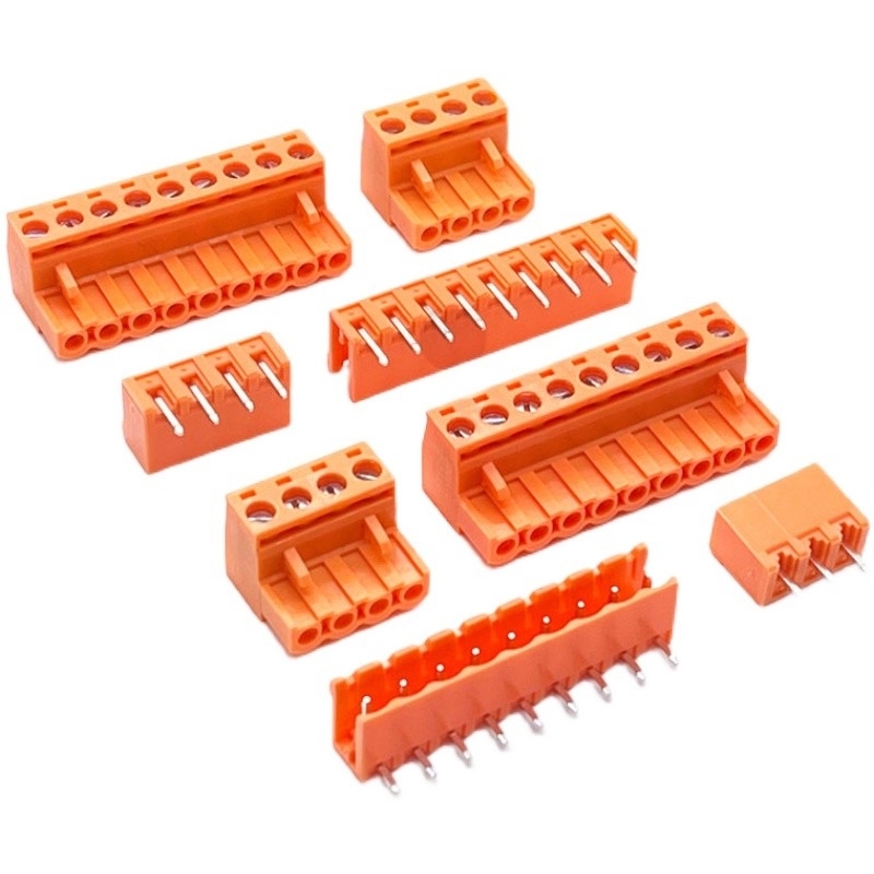 I blocchetti terminali Pluggable di spaziatura della vite del PWB dell'arancia 5.08mm tappano + Pin Header Socket