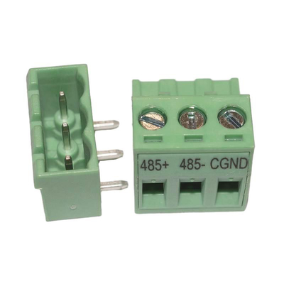 5.08mm Pitch PCB Plug-in Screw Terminal Blocks Plug + Right Angle Pin Header con servizio di marcatore stampato