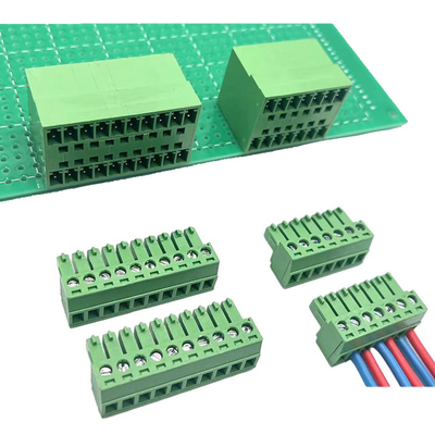 3.81mm Pitch connettori PCB a doppia fila a vite in fiocco in fiocco