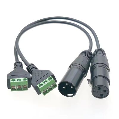 Adattatore da XLR maschio femmina a morsetti a vite a 3 pin, cavo XLR da 30 cm per microfono, mixer, altoparlanti